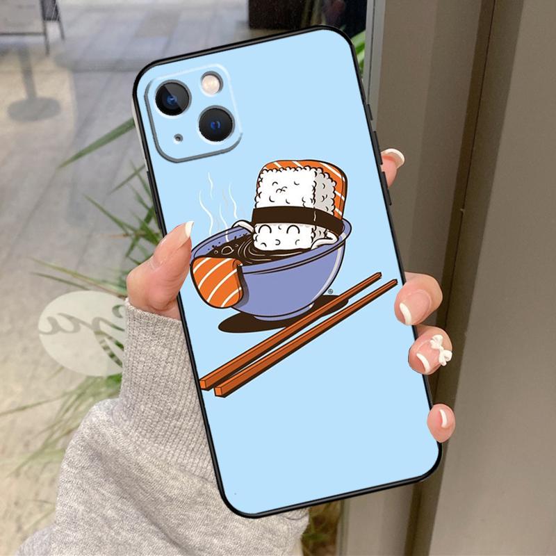 Japanese Sushi Food Case For iPhone 17 Air 16 15 14 13 11 12 Pro Max Plus 12 13 Mini 16e 17 Pro Max Back Cover