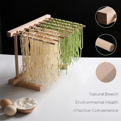 Collapsible Wooden Pasta Drying Rack 8 Arm Foldable Homemade Spaghetti Stand Quickly Set Up Dryer Noodle Hanger Kitchen Gadget