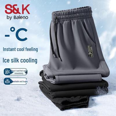 Baleno Herren S&K Panda Ice Silk Jogginghose