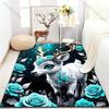 1PC Flower Deer Printed Carpet for Bedroom Living Room Bedside Sofa Floor Mat Modern Home Decor Area Rug Fast Shipping