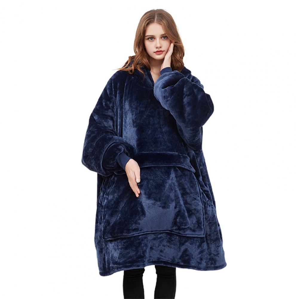 Electric Wearable Blanket Electric Hoodie Wearable Blanket Hoodie with Giant Pocket Usb Electric Wrap Sherpa Fleece Flannel 3
