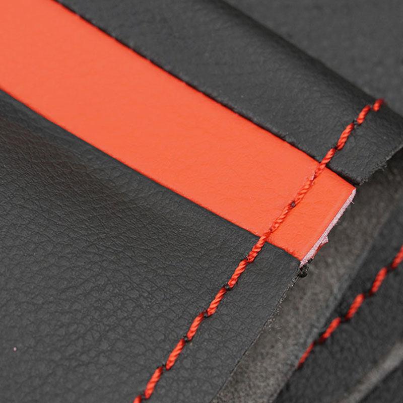 red line red strip For Toyota Land Cruiser 2016- Land Cruiser Prado 2018  Carstyling Steering Wheel Cover Leather Trim