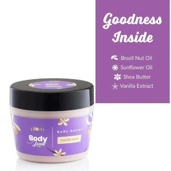Plum BodyLovin' Vanilla Vibes Masło do ciała | Intensywne nawilżenie | Nietłusty | Krem do ciała o ciepłym zapachu wanilii (200 gramów)