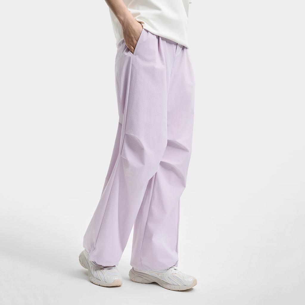 FILA Original Fashion Simple Classic Retro Sports Style Versatile Comfortable Loose Woven Casual Pants Women bottoms Bell-Purple F51W629801FPU