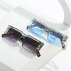 New square sunglasses, European and American fashion simple retro square glasses men's personality B sunglasses women