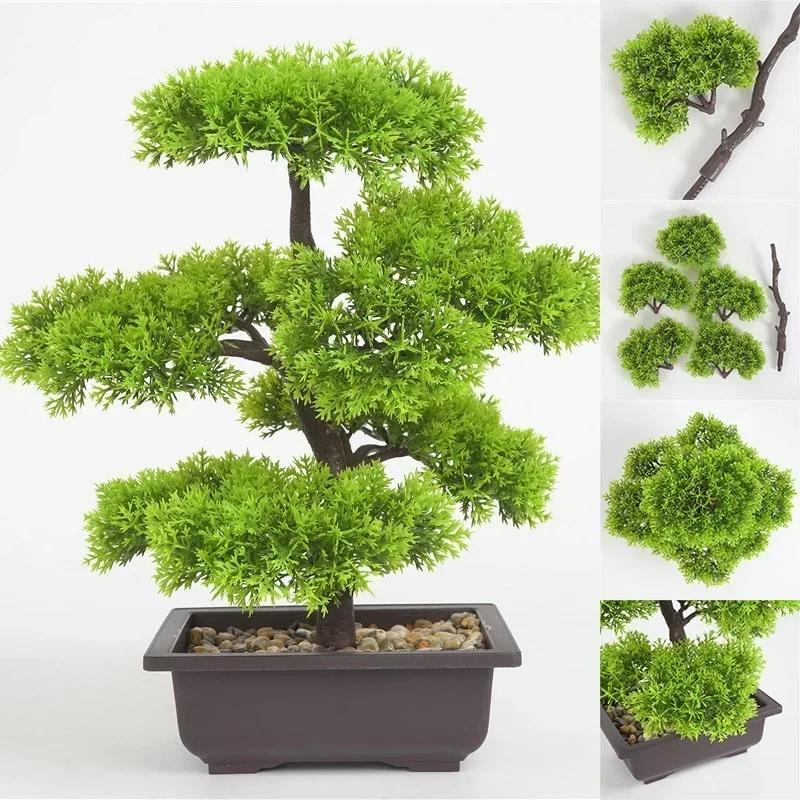 Artificial Plants Pine Bonsai Small Tree Pot Plants Fake Flowers Potted Ornaments For Home Decoration Hotel Garden Decoration