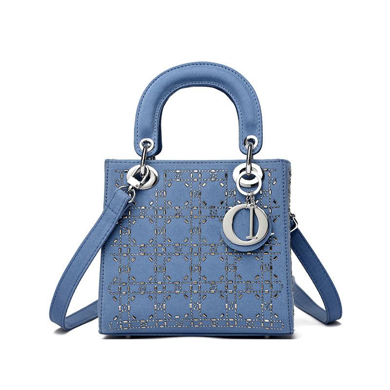 Špičková textúra, ľahký luxus, kabelka do ruky s kosoštvorcovým vzorom, crossbody kabelka a kabelka na jedno rameno