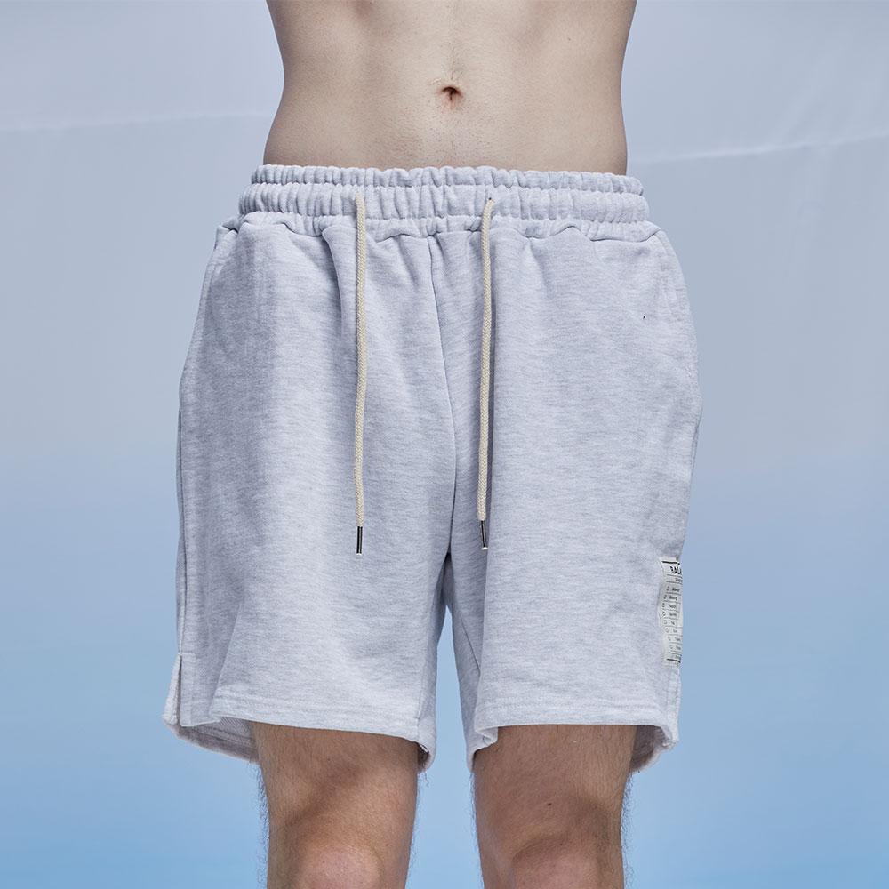 BALANT Classic Label Heavy Terry Shorts - Grey