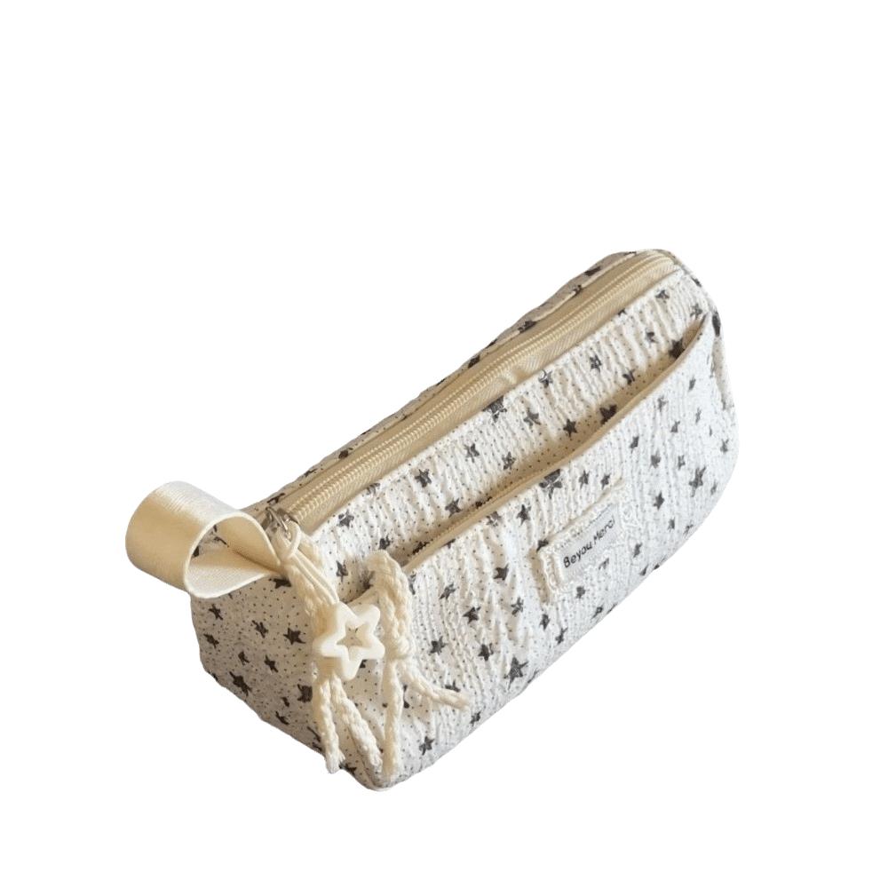 Handheld Pencil Pouch Star Print Pen Bag Portable Stationery Pouch  Students