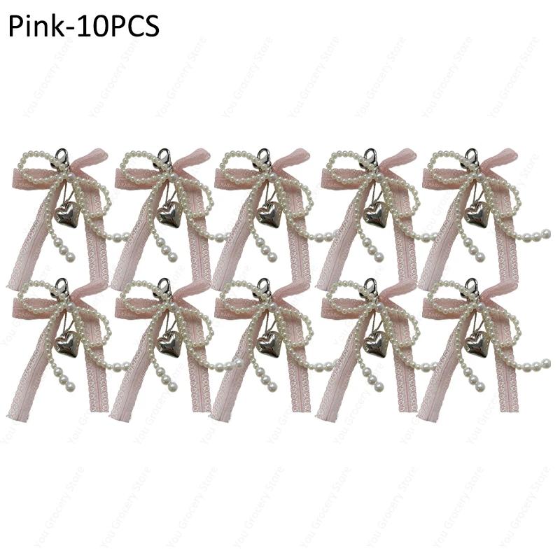 2025 New Korean Fashion Sweet Pearl Bow Keychain Phone Pendant Keyring Y2K Ins Aesthetic Holder for Girl Bag Pendant Accessories