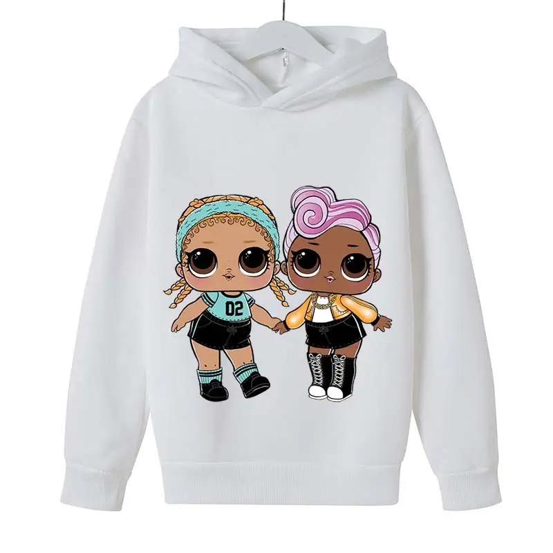 4-14 Ετών Παιδικά Βαμβακερά lolsurprise Φούτερ με Κουκούλα Χαριτωμένο Φούτερ Μακρυμάνικο Παιδικά Ρούχα Αγόρια/Κορίτσια Cool Χαριτωμένα Παιδικά Μπλουζάκια