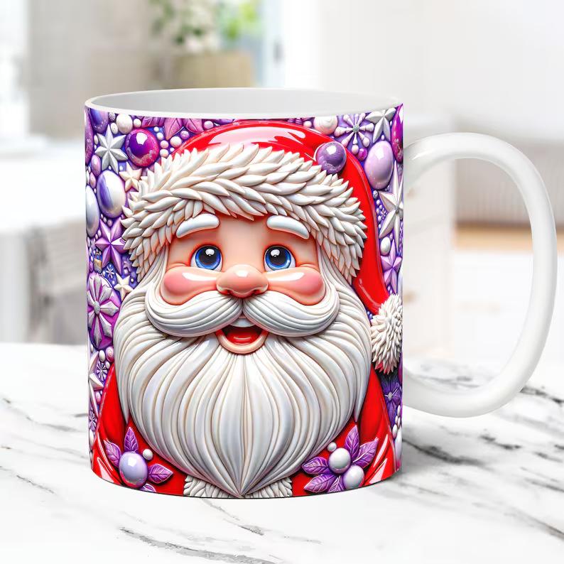 

3D Рождество Рождество Керамическая Кофейная Кружка Чайная Чашка Санта Шапка Санты Рождество 301-400ml