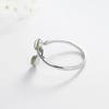 925 Silver Foliage Adjustable Rings For Women Girls Wedding Ring Luxury Jewelry Accessories