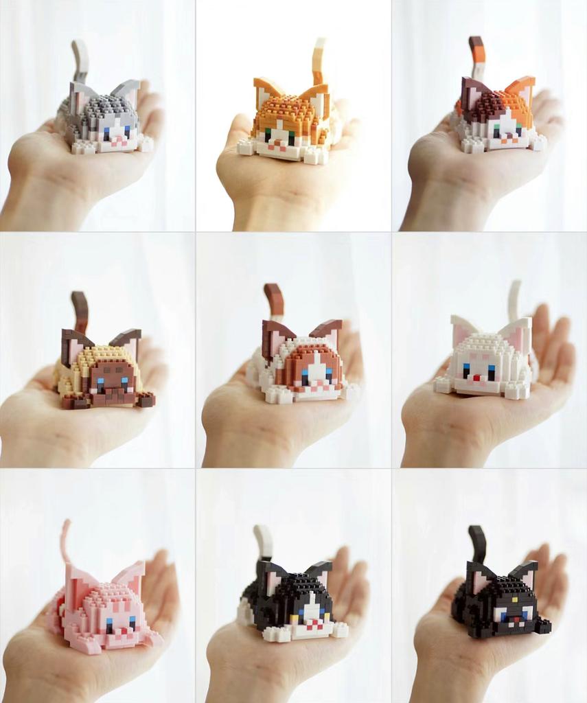 Non-Toxic Cartoon Toys Animals Micro Building Blocks Pet Cats Models Diamond Bricks Diy Educational Toys For Kids Gifts