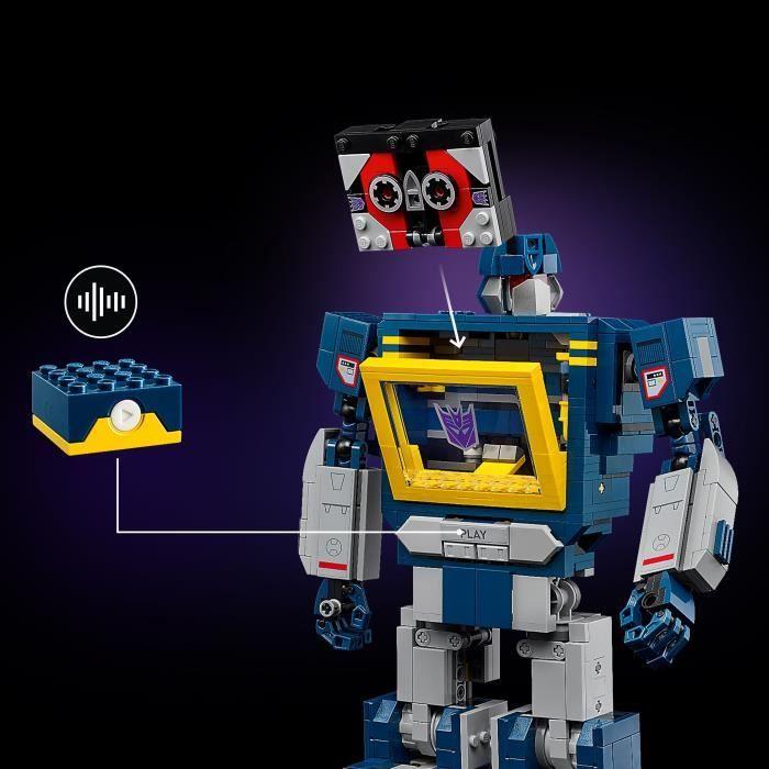 LEGO Icons 10358 Transformers Soundwave - Set de Construction pour Adulte - Maquette