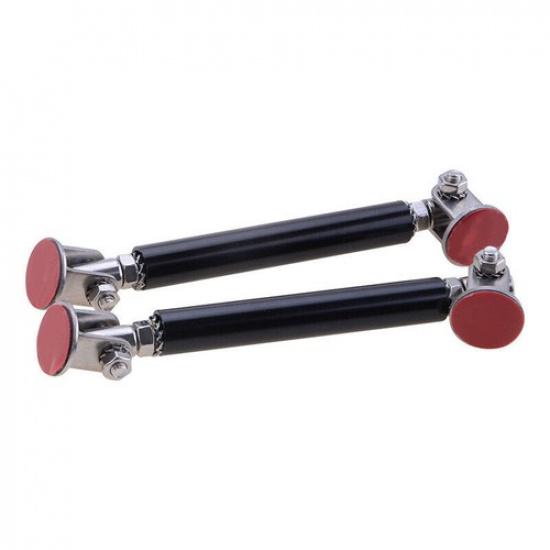 Black 3"-5" Adjust Front Bumper Lip Splitter Strut Rod Tie Support Bar For Honda