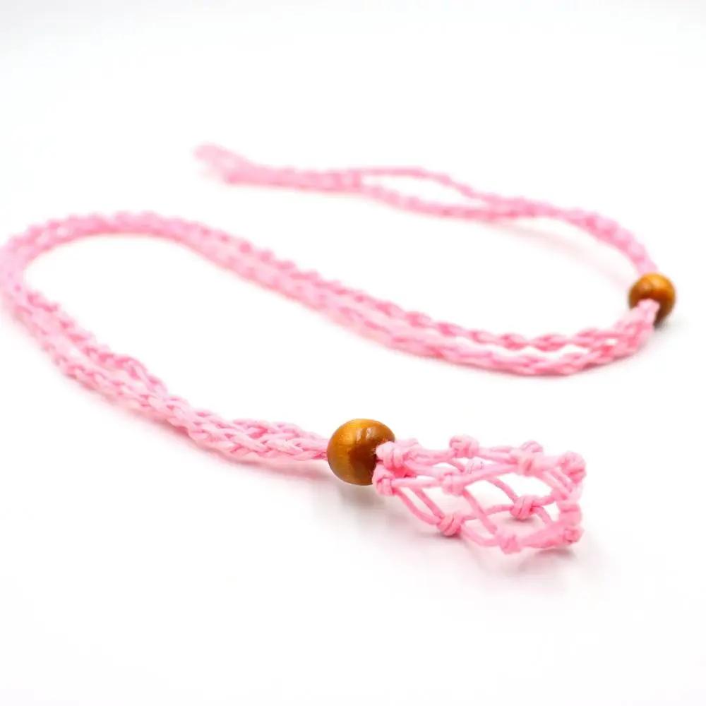 Easy Use DIY Necklace Cord Braided Length Adjustable Crystal Necklace Holder Hand-woven Wax Rope Braided Necklace Cord Bracelet