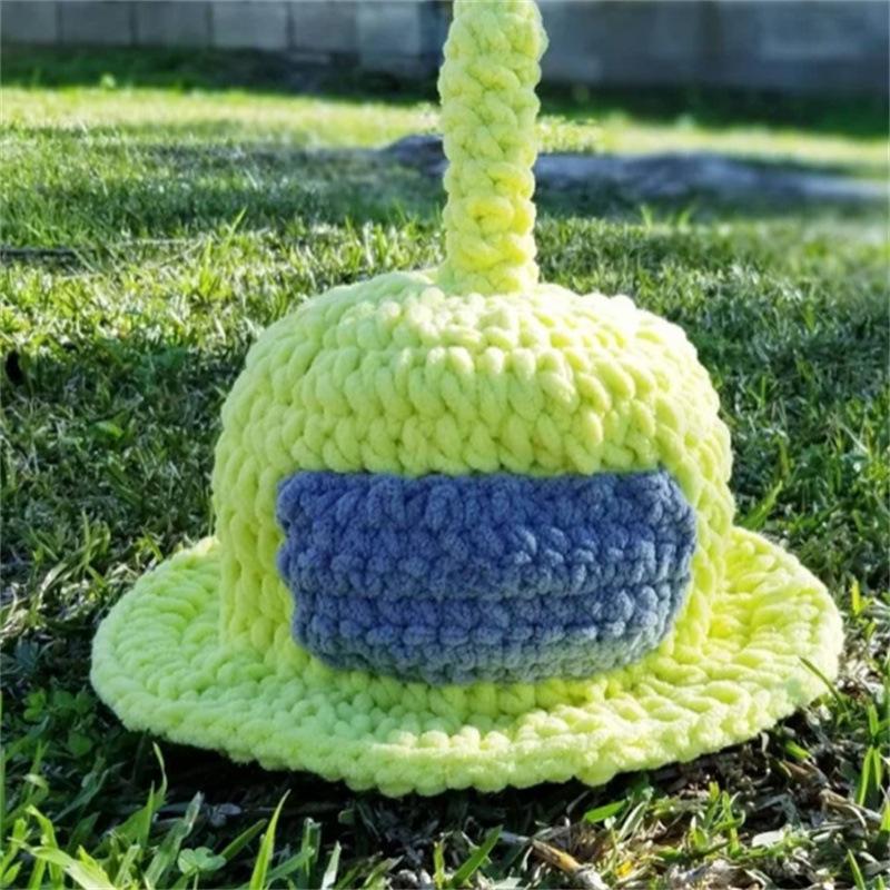 

Креативная шерстяная шапка ручной вязки, забавная маска родителя и ребенка, шляпа римского рыцаря Adult 57-59cm