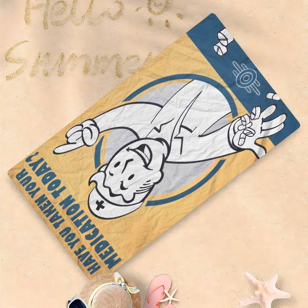 Game F-Fallouts Vault Boys Microfiber Blanket Quick Drying Beach Towels Oversized Printing Super Absorbent Pool Towel Blanket