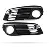 4Pcs/Set Front Bumper Fog Light Lamp Chrome Grill, Compatible For BMW 5 Series F10 F11 F18 LCI 2014 2015 2016 2017 51117331737 51117417785(A)