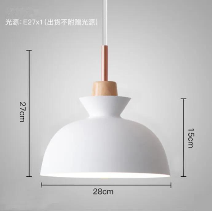 Creative Wooden Iron Single-head Chandelier Country Style Modern Simple Dining Room Living Room Bedroom Bedside Lighting Fixture