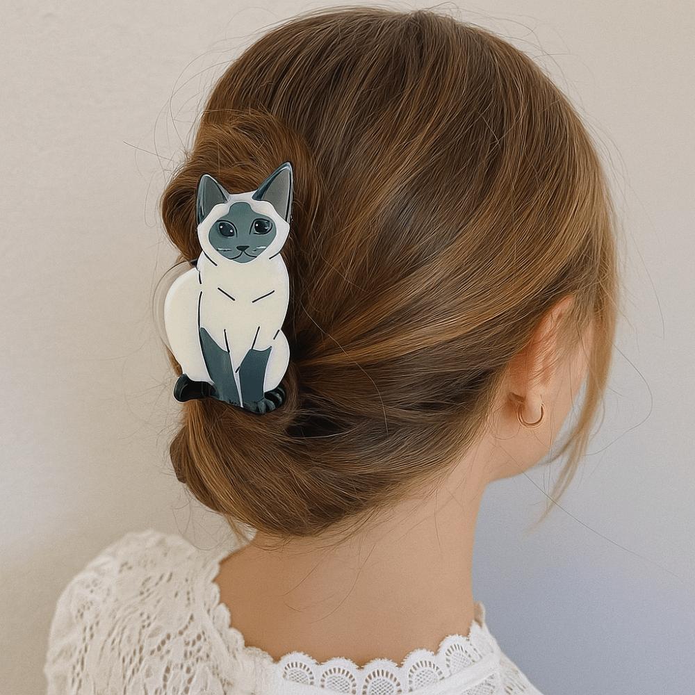 Cartoon Animal Hair Clip Acetic Acid Shark Clip Personalized Acetate Cat Hair Claw Female