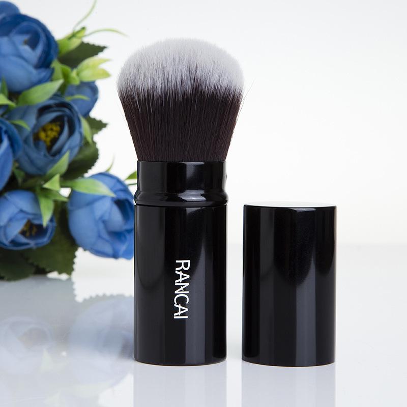 Compact Retractable Makeup Brush - Blush, Powder, Mushroom Head Tool