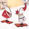 Santa    Dolls  Ornaments Wooden Assembling Puzzles Painted Christmas Decorations
