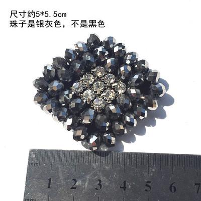 Fan Flower Rhinestone Beaded Patches Perle Pour Coudre Vetement Applique Sew On Patches for Clothes Bordados Para Costura