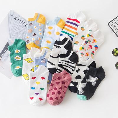 Baumwollsocken mit japanischem Cartoon-Motiv: Trendy, süß, kurz für Frauen & Männer, perfekt für Frühling & Herbst