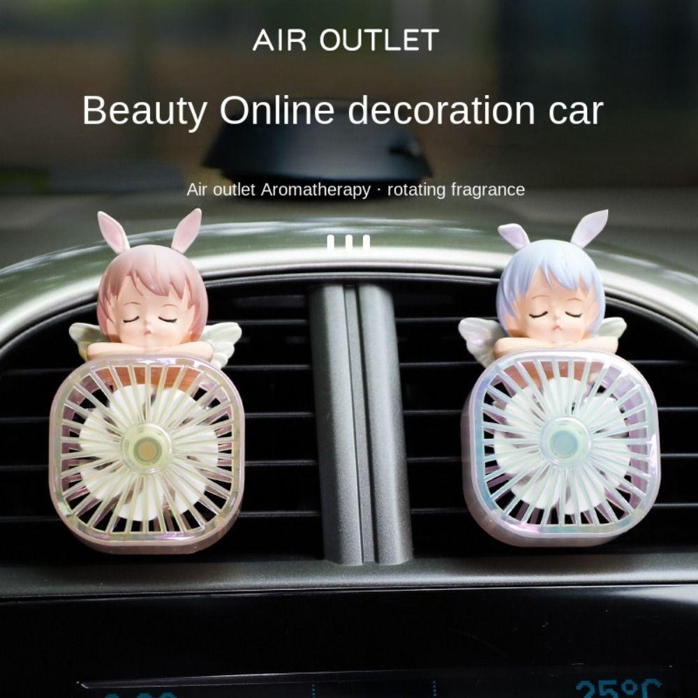 

Anime Cartoon Car Air Outlet Fan Mini Fan Air Freshener Car Clip Air Vent Outlet