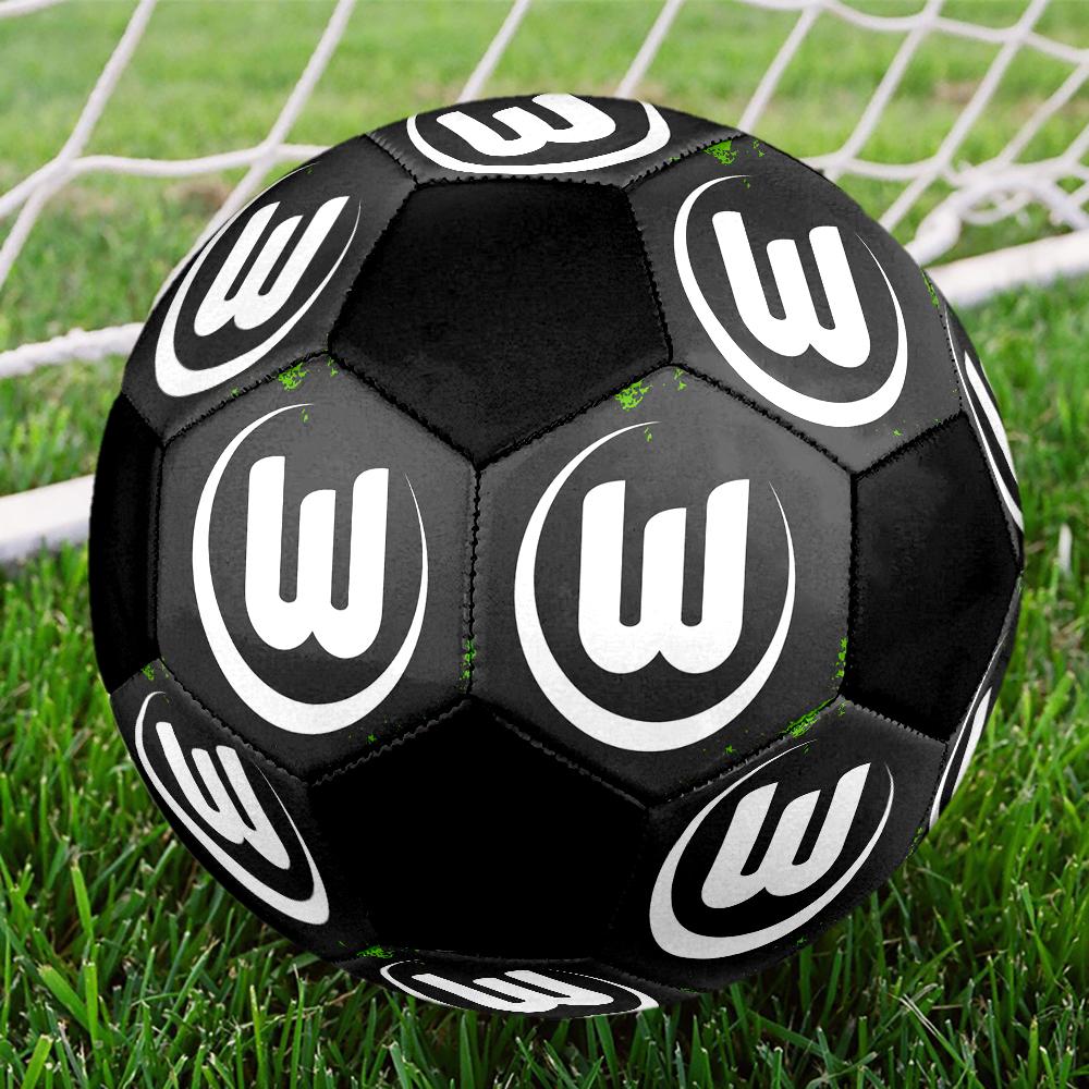 VfL Wolfsburg Indoor Soccer Ball Colorful Machine Stitched PVC Size 5 Team Training Competition Ready Durable High-Bounce Cool Sports Gift