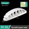 FC Square Adhesive Cable Clip Organizer - Nylon Buckle for Dashcam