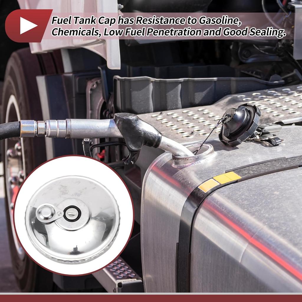 LKW-Tankdeckel abschließbar für Mercedes-Benz Abschließbarer Kraftstofftankdeckel mit 2 Schlüsseln Nr. 3024710130/0004711230 Silberfarben