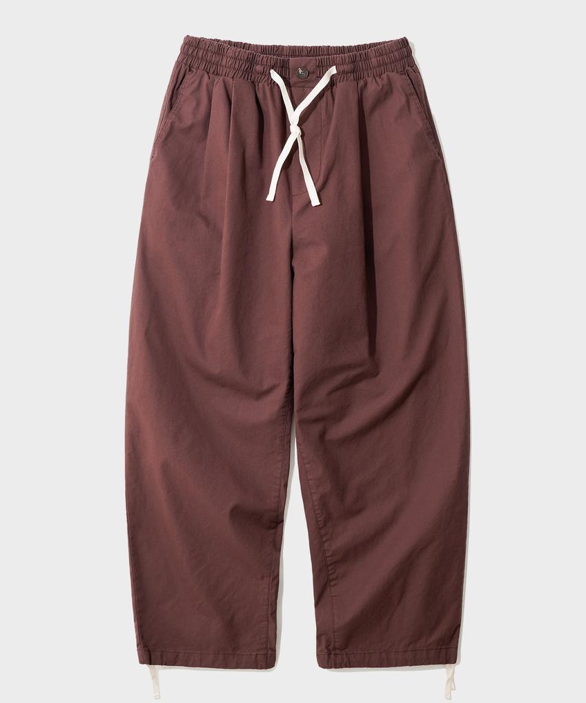 WV PROJECT Gabardine Cotton Elastic Waist Pants Rose Brown Mjlp7786