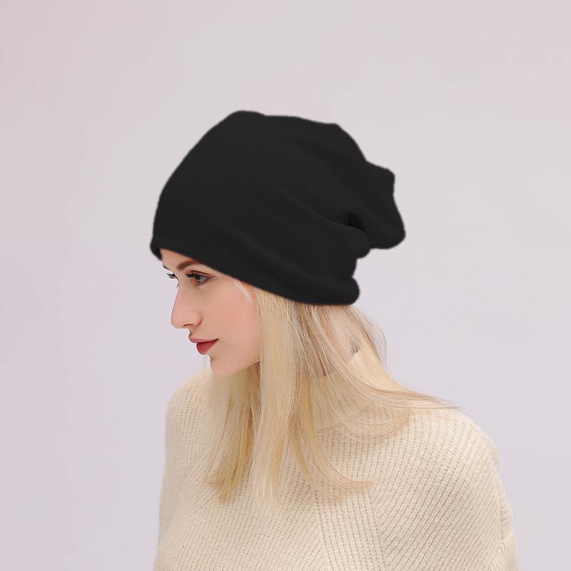 1Pc Cap Oversized Women Ladies Solid Color Mens Skateboard Slouch Beanie Hat Polyester