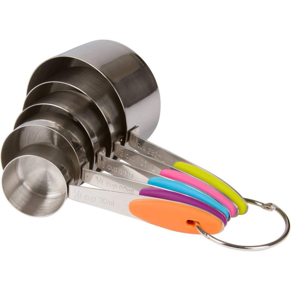 304 Edelstahl Messbecher und Löffel Set, Küchenzubehör zum Backen von Kuchen, Kochen, Zubereiten von Messwerkzeugen