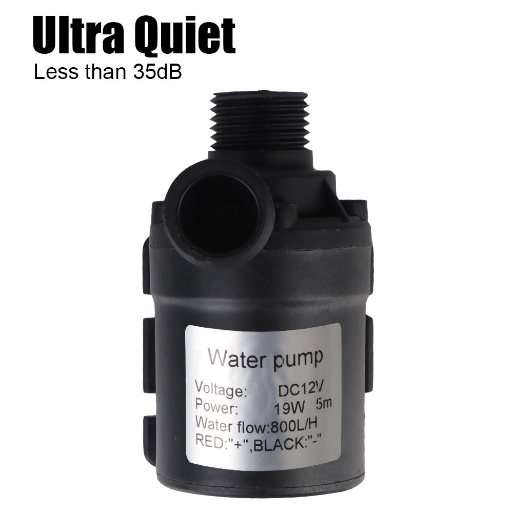 DC 12V Brushless Motor Submersible Water Pump 5M Ultra-quiet Mini 800L/H Garden for Cooling System Fountains Heater Portable