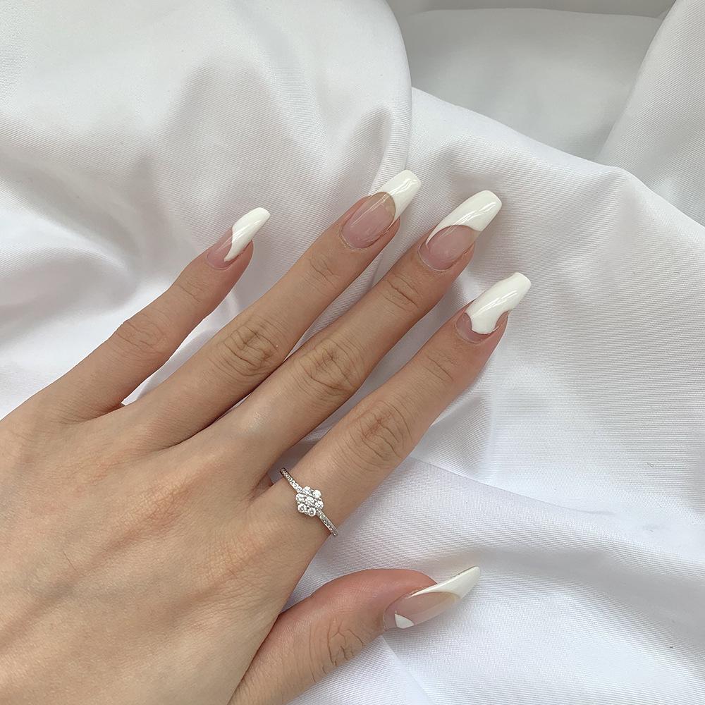 Tancise Femei Clasic 925 Inel cu zirconiu din argint Sterling Bijuterii pentru dama Cadou de petrecere de promisiune de nunta