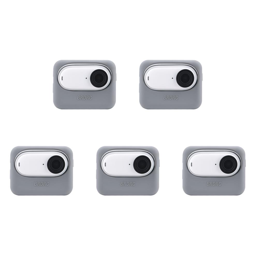 

T0# Silicone Protective Case Anti-Scratch Cover for Insta360 GO 3S/GO 3(Grey)