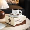 Shangkui Ceramic Footprint Coffee Cup and Saucer Set