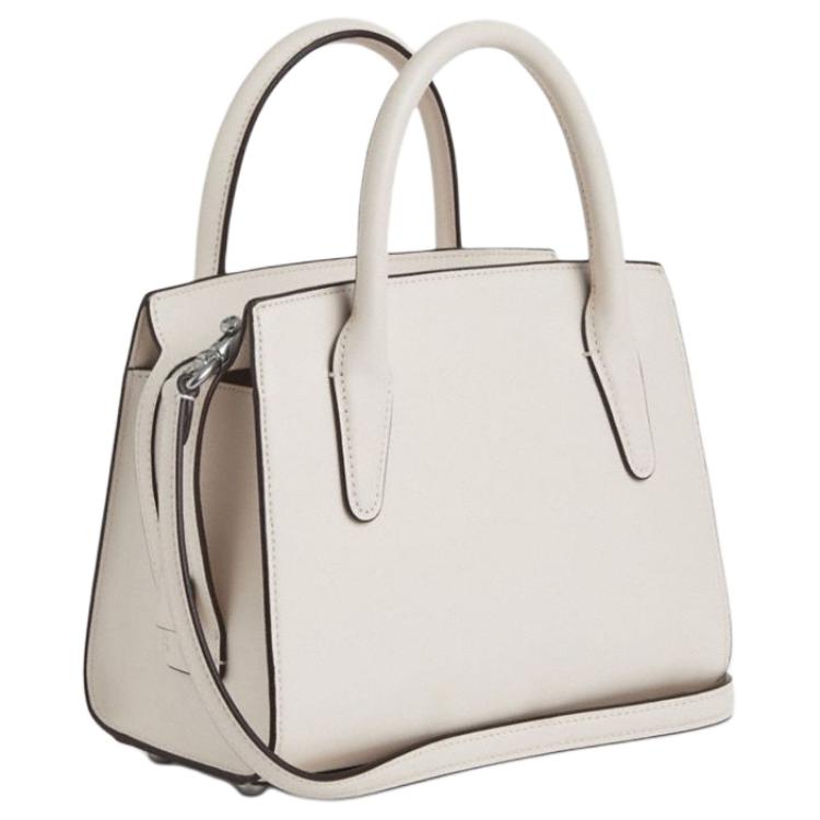 Coach Andrea 22 Zipper Closure Large Capacity PVC And Leather Crossbody Shoulder Tote Bag Small Women Bags White CP081-SVHA