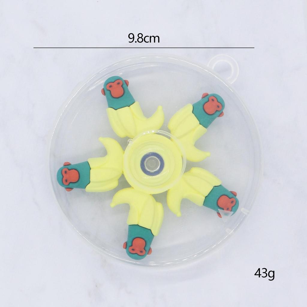 Five-Bead Fidget Spinner with Soft Rubber & Wooden Stick - Mythical Creatures Stress Relief Toy