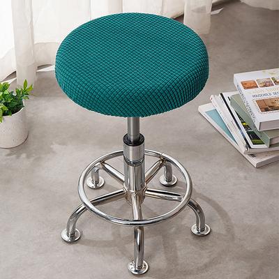 Husă Scaun Bar Fleece Polar Husă Scaun Rotundă Husă Scaun Detașabilă Husă Scaun Solidă Protector Pernă Scaun Lavabil Scaun Bar