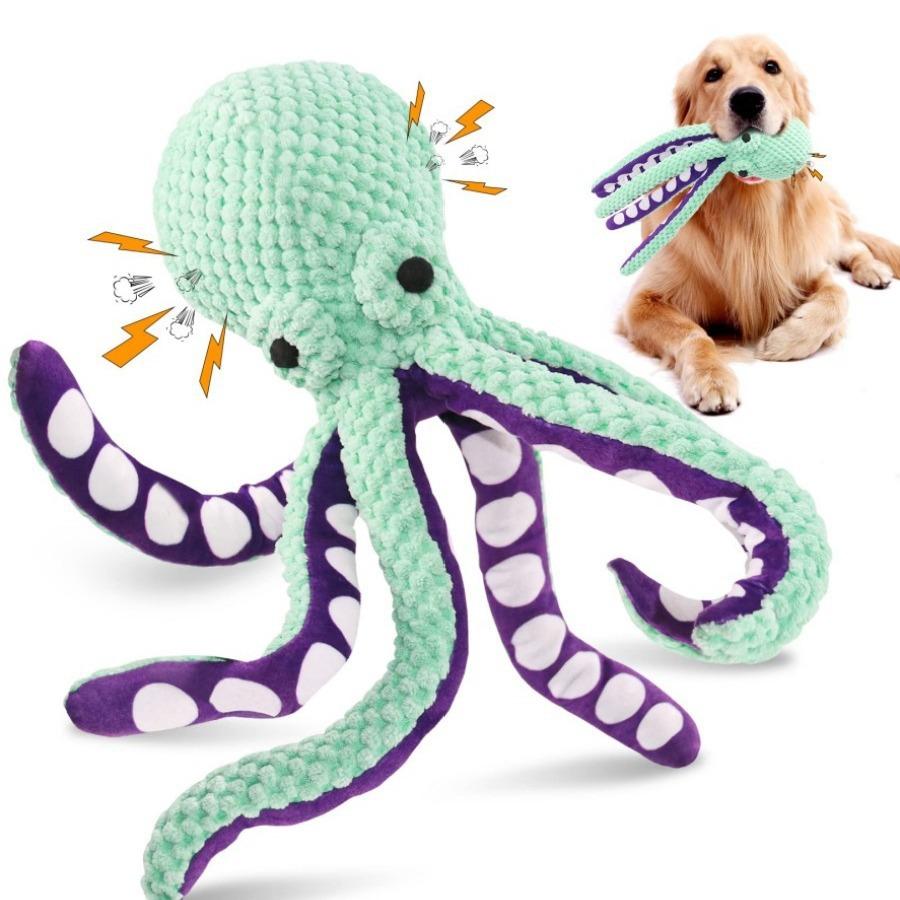 Octopus, Plush Toy for Dogs, Vocalization, Interaction, Boredom Relief, Companionship, Pet, Large Dog Tamper Proof Home