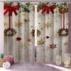 2ks Vánoční dárek Vánoční kreslený sněhulák Záclony Slavnostní digitální tisk, sváteční dekorace Obývací pokoj Ložnice Kuchyňské dveře