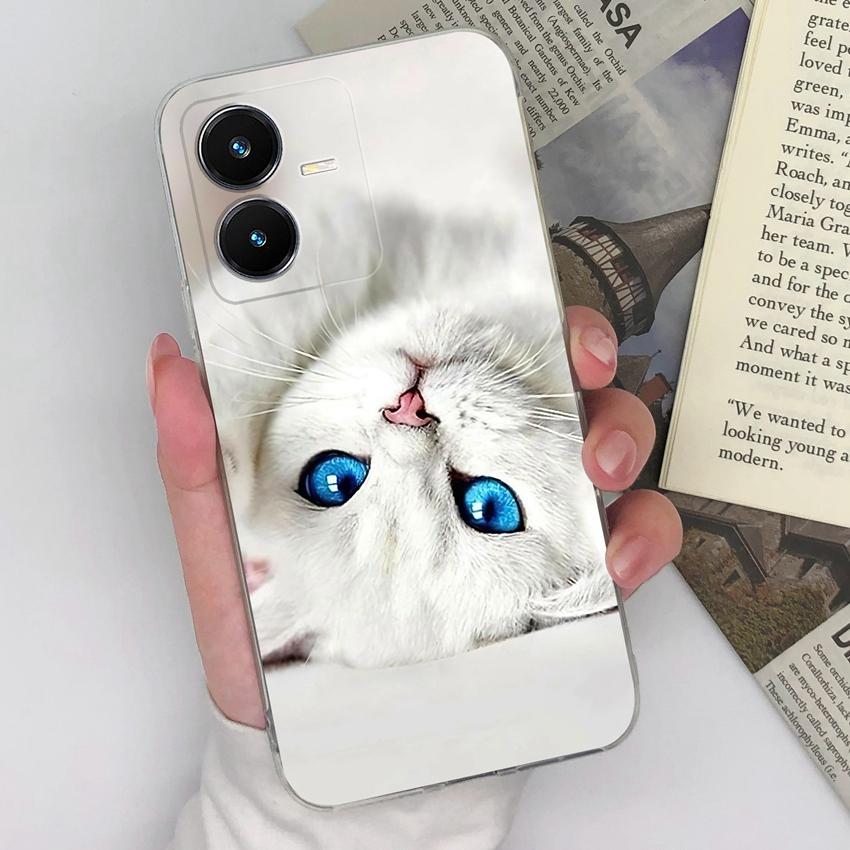 Coque de téléphone transparente pour Vivo Y36 Y22S Y33 Y35 Y37 Y27 Motif caneton mignon Silicone souple Haute qualité Résistante aux rayures Coque de protection pour Vivo Coques