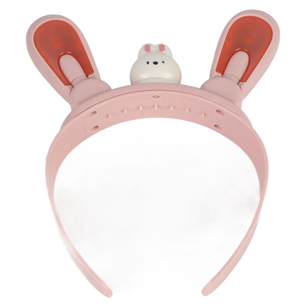 Light Up Bunny Ears Headband Automatic Swing Multiple Light Effects Rechargeable LED Rabbit Ears Hea