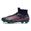 Summer new non-slip high-top football shoes, spikes, artificial grass, student professional training sports shoes
