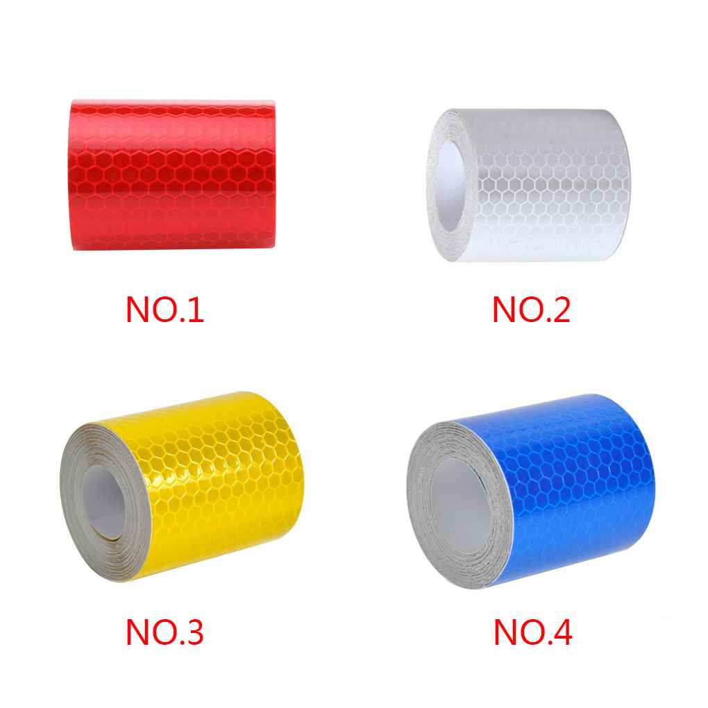 Car Reflective Tape Decoration Stickers Warning Safety Reflection Tape Film Auto Reflector Sticker  Red